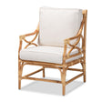 Modern European furniture - White Padded Rattan Accent Chair - www.oroa.com