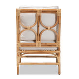 Modern European furniture - White Padded Rattan Accent Chair - www.oroa.com