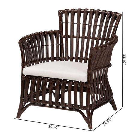 Modern European furniture - Dark Brown Bohemian Accent Chair - www.oroa.com