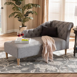 Modern European furniture - Scroll Back Tufted Chaise Lounge - www.oroa.com