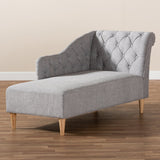 Modern European furniture - Scroll Back Tufted Chaise Lounge - www.oroa.com