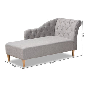 Scroll Back Tufted Chaise Lounge | Bali Loom Emeline | Oroa.com