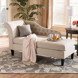 Modern European furniture - Tufted Fabric Chaise Lounge - www.oroa.com