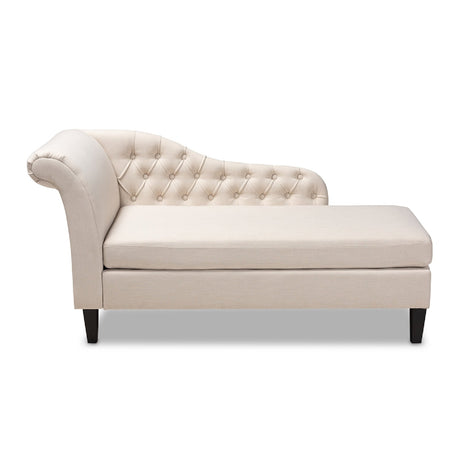 Modern European furniture - Tufted Fabric Chaise Lounge - www.oroa.com