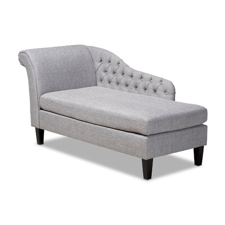 Modern European furniture - Tufted Fabric Chaise Lounge - www.oroa.com