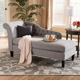 Modern European furniture - Tufted Fabric Chaise Lounge - www.oroa.com
