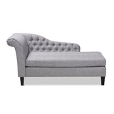 Modern European furniture - Tufted Fabric Chaise Lounge - www.oroa.com