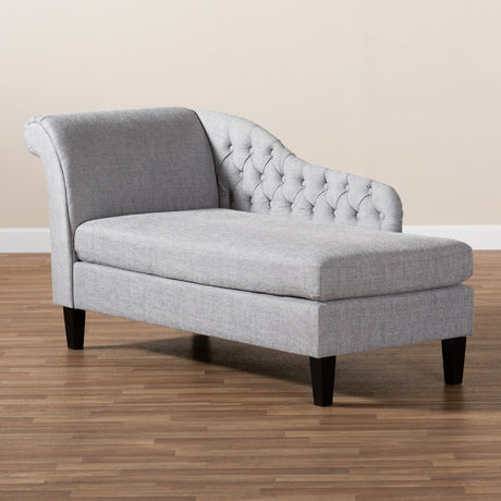 Modern European furniture - Tufted Fabric Chaise Lounge - www.oroa.com