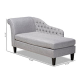 Modern European furniture - Tufted Fabric Chaise Lounge - www.oroa.com