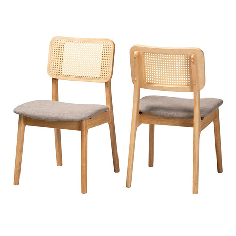 Woven Rattan Back Dining Chairs 2 | Bali Loom Dannon | Oroa.com