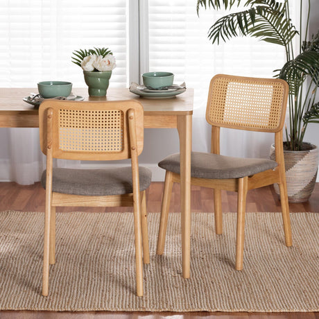 Woven Rattan Back Dining Chairs 2 | Bali Loom Dannon | Oroa.com