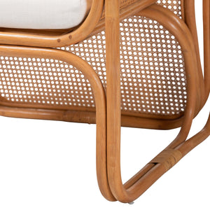 Modern European furniture - Rattan Cane Cushioned Lounge Chair - www.oroa.com