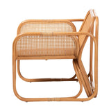 Modern European furniture - Rattan Cane Cushioned Lounge Chair - www.oroa.com