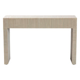 Modern European furniture - Natural Grasscloth 3 Drawer Console Table - www.oroa.com
