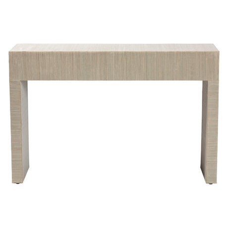 Modern European furniture - Natural Grasscloth 3 Drawer Console Table - www.oroa.com