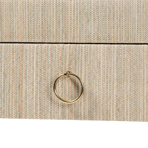 Natural Grasscloth 3 Drawer Console Table | Bali Loom Cielo | Oroa.com