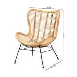 Modern European furniture - Rattan Bohemian Accent Chair - www.oroa.com