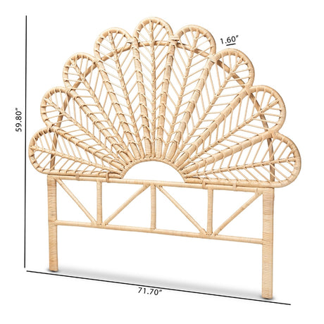 Modern European furniture - Rattan Rods Queen Size Headboard - www.oroa.com