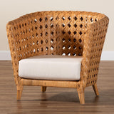 Modern European furniture - Diamond Weave Rattan Accent Chair - www.oroa.com