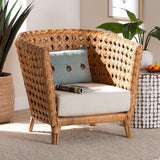 Modern European furniture - Diamond Weave Rattan Accent Chair - www.oroa.com