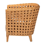 Modern European furniture - Diamond Weave Rattan Accent Chair - www.oroa.com