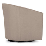 Modern European furniture - Beige Studded Swivel Tub Chair - www.oroa.com