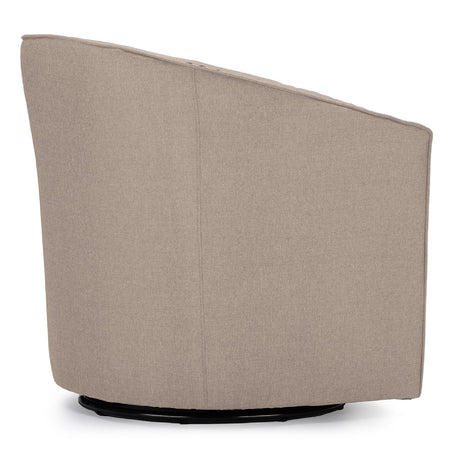 Modern European furniture - Beige Studded Swivel Tub Chair - www.oroa.com