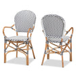 Contract furniture - Indoor Outdoor Two Toned Weaving Bistro Chairs 2 - www.oroatrade.com