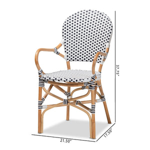   Contract furniture - Indoor Outdoor Two Toned Weaving Bistro Chairs 2 - www.oroatrade.com | Oroa.com
