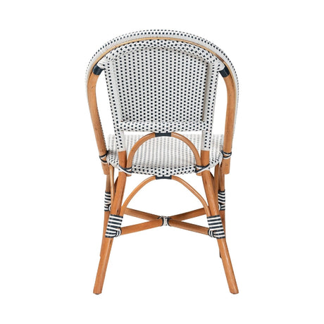 Contract furniture - Two Toned Weaving Indoor Outdoor Bistro Chair - www.oroatrade.com