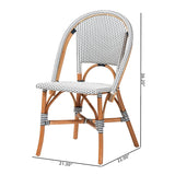 Contract furniture - Two Toned Weaving Indoor Outdoor Bistro Chair - www.oroatrade.com