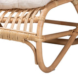 Modern European furniture - Brown Rattan Chaise Lounge - www.oroa.com