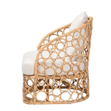 Modern European furniture - Sloped Arm Rattan Accent Chair - www.oroa.com