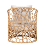 Modern European furniture - Sloped Arm Rattan Accent Chair - www.oroa.com
