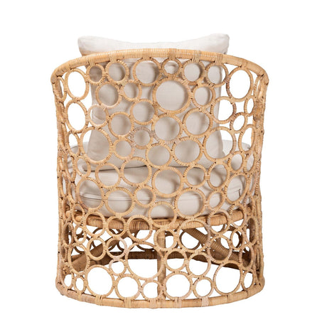 Modern European furniture - Sloped Arm Rattan Accent Chair - www.oroa.com