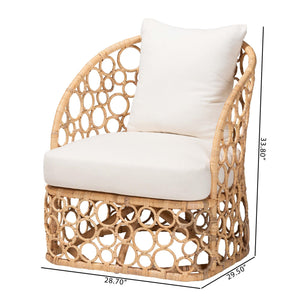 Modern European furniture - Sloped Arm Rattan Accent Chair - www.oroa.com
