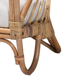 Modern European furniture - Natural Rattan Padded Lounge Chair - www.oroa.com