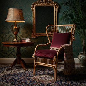 Modern European furniture - Rattan Rods Antique Lounge Chair - www.oroa.com