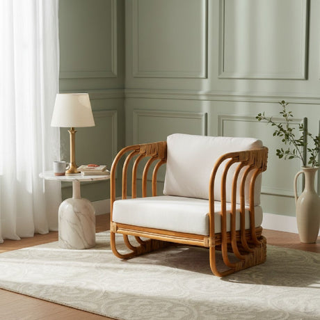 Modern European furniture - Modern Indoor Outdoor Boho Rattan Lounge Chair- www.oroa.com