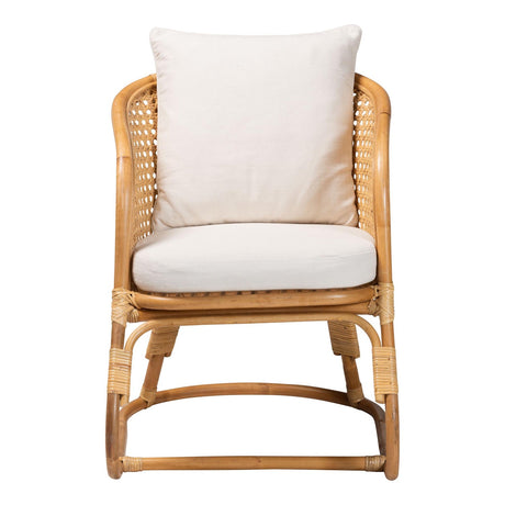 Modern European furniture - Cane Webbing Padded Accent Chair - www.oroa.com