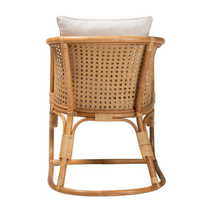 Modern European furniture - Cane Webbing Padded Accent Chair - www.oroa.com