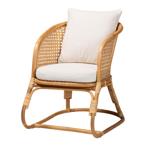 Modern European furniture - Cane Webbing Padded Accent Chair - www.oroa.com