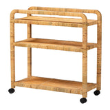 Modern European furniture - Rattan Wrapped Kitchen Cart - www.oroa.com