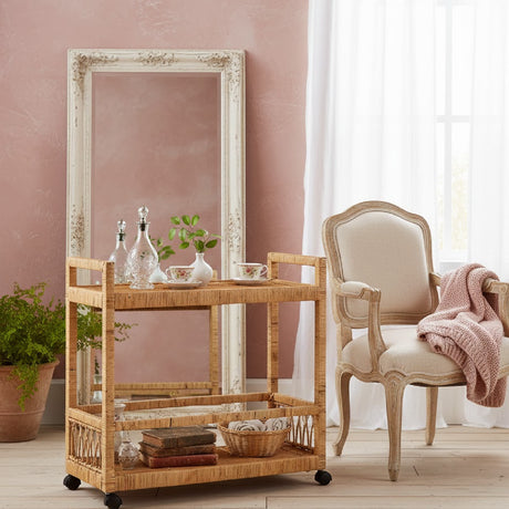 Rattan 2-Tier Kitchen Cart | Bali Loom Genet