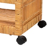 Modern European furniture - Rattan 2-Tier Kitchen Cart - www.oroa.com