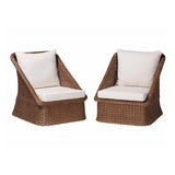 Modern European furniture - Braided Rattan Padded Lounge Chairs 2 - www.oroa.com