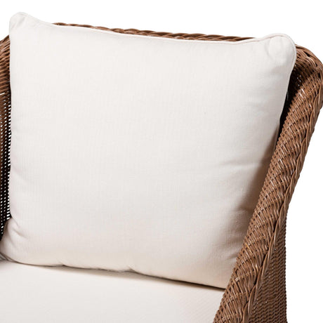 Modern European furniture - Brown Braided Rattan Accent Chair - www.oroa.com