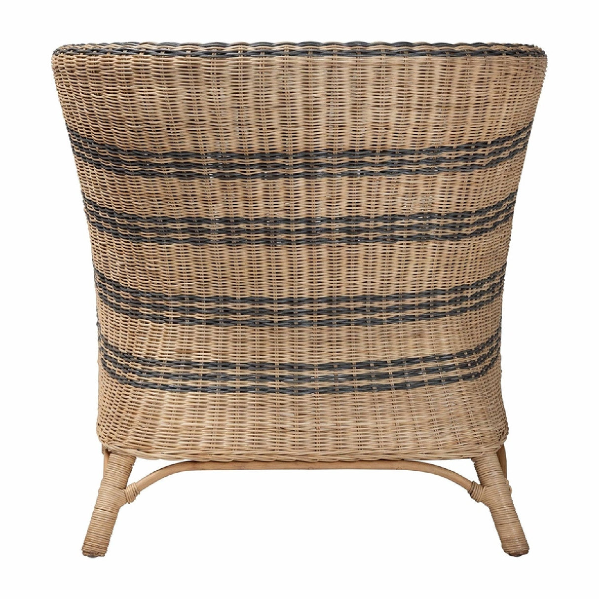   Modern European furniture - Striped Rattan Curved Accent Chair - www.oroa.com | Oroa.com