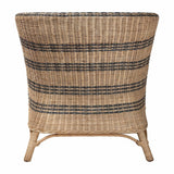 Modern European furniture - Striped Rattan Curved Accent Chair - www.oroa.com