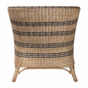  Modern European furniture - Striped Rattan Curved Accent Chair - www.oroa.com | Oroa.com